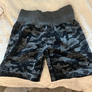 Nvgtn black camo seamless biker shorts